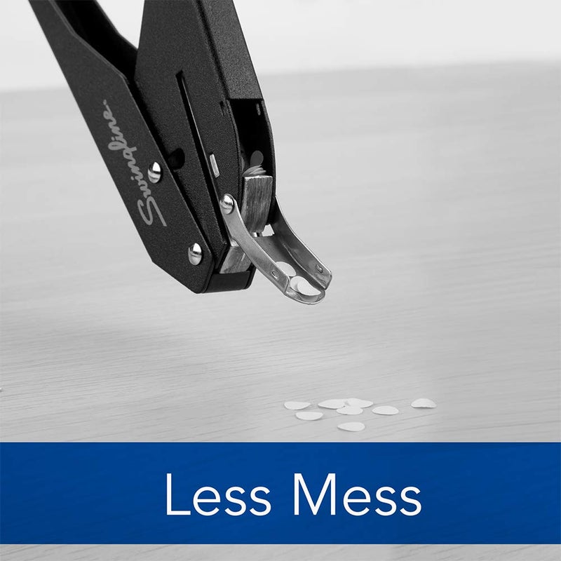 Swing Line 1 Hole Punch, 20 Sheet Capacity Hole Puncher, Low Force Plier Paper Punch, Black & Silver (74017) (Pack of 6) - Image 5
